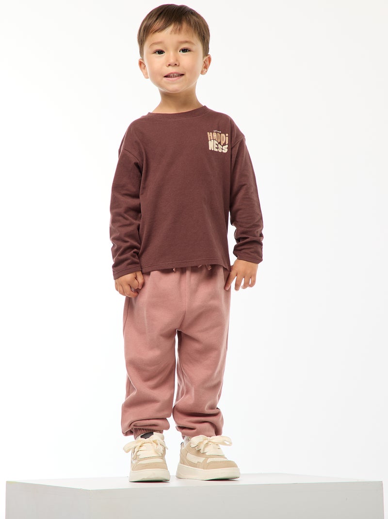 Camiseta de manga larga Marron - Kiabi