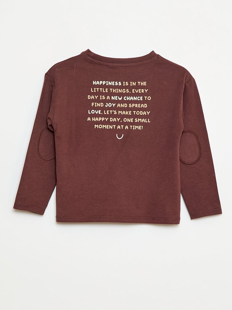 Camiseta de manga larga Marron - Kiabi