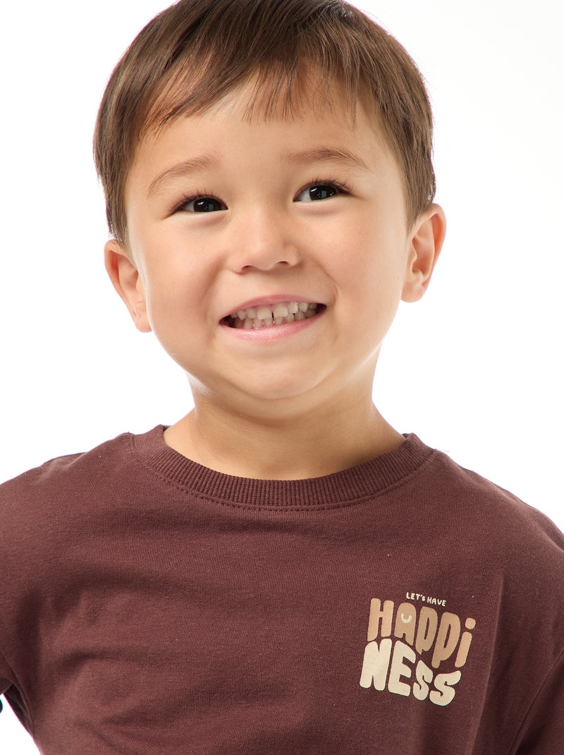Camiseta de manga larga Marron - Kiabi