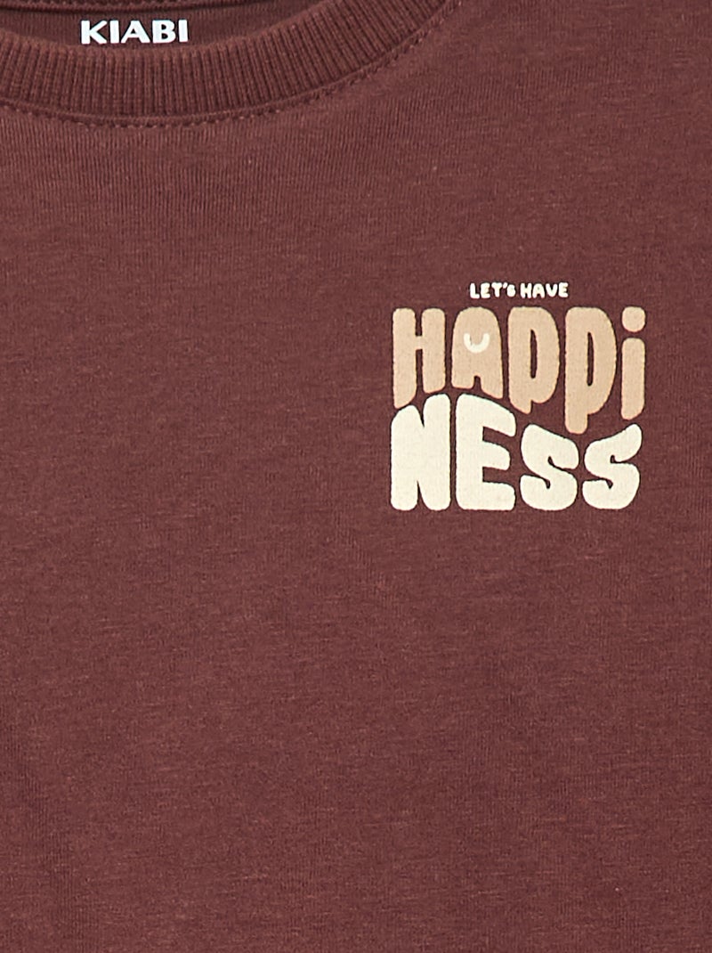 Camiseta de manga larga Marron - Kiabi