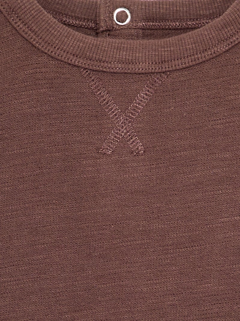 Camiseta de manga larga Marron - Kiabi