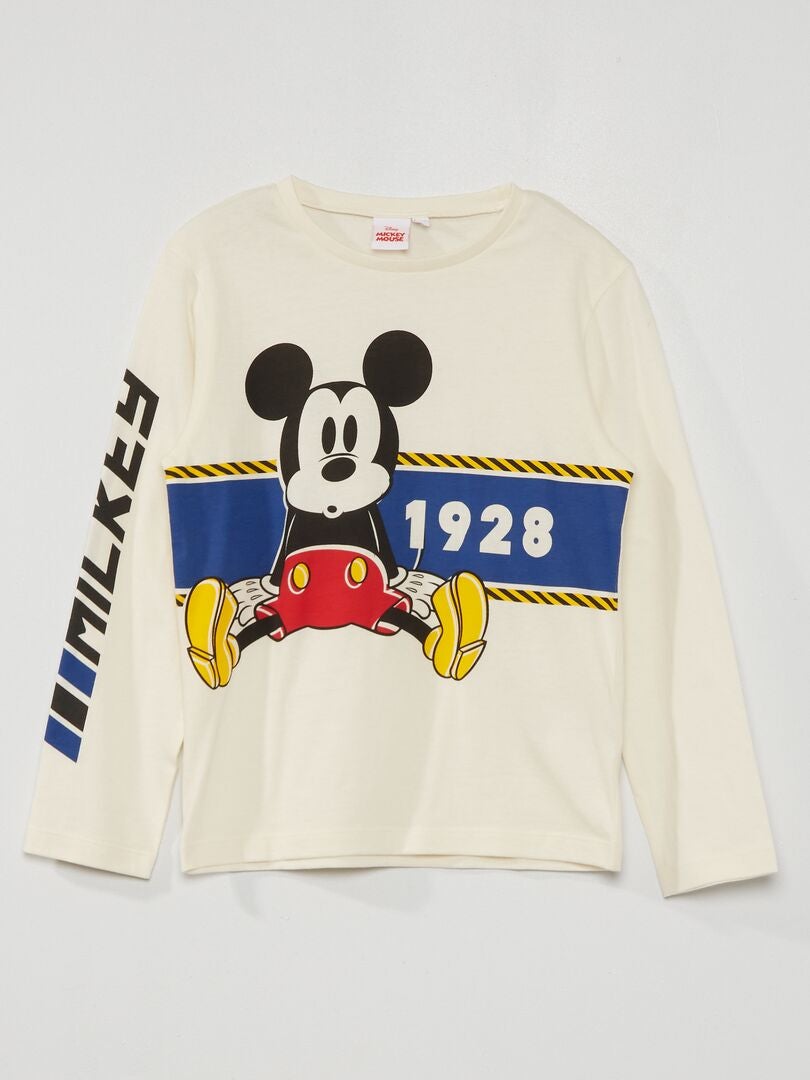 Camiseta de manga larga 'Mickey' blanco - Kiabi