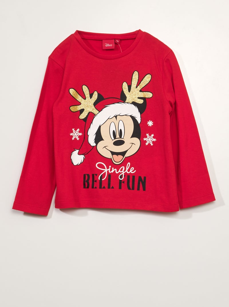 Camiseta de manga larga 'Mickey' ROJO - Kiabi