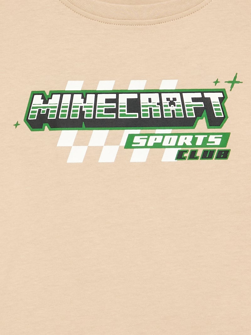 Camiseta de manga larga 'Minecraft' Beige - Kiabi