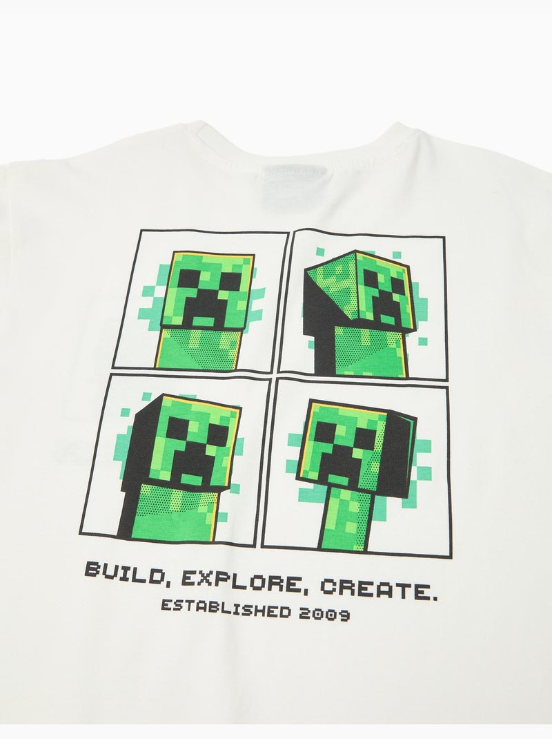 Camiseta de manga larga 'Minecraft', MO Fashion Blanco - Kiabi