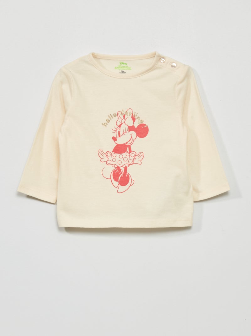 Camiseta de manga larga 'Minnie' BLANCO - Kiabi