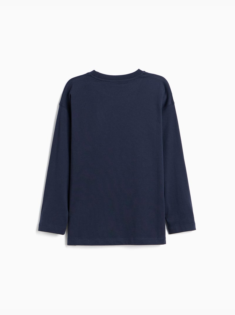 Camiseta de manga larga, mo fashion Azul - Kiabi