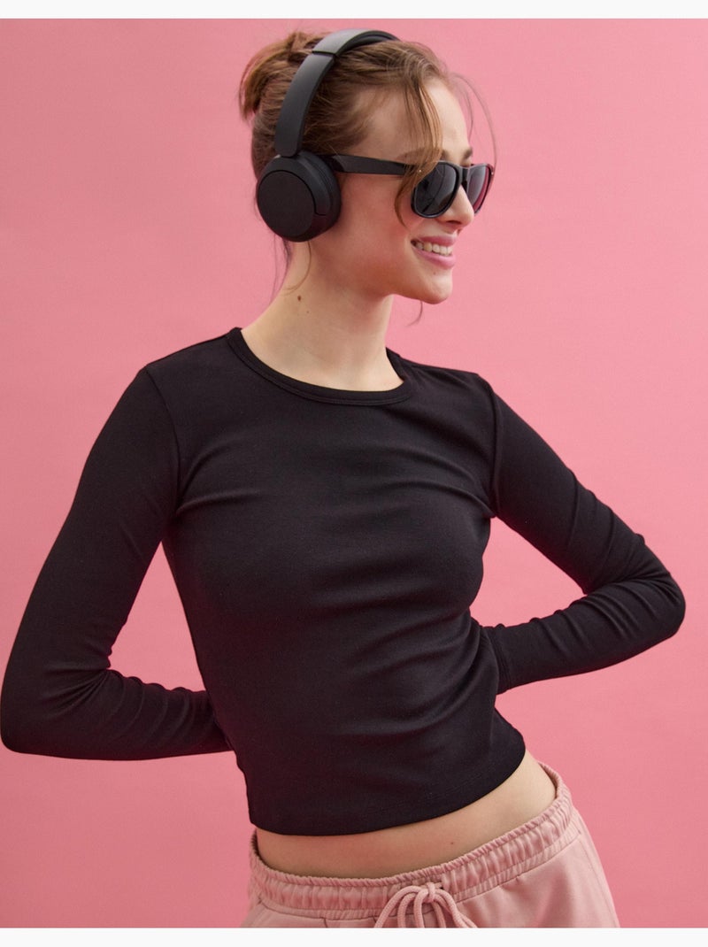 Camiseta de manga larga, MO Fashion Negro - Kiabi