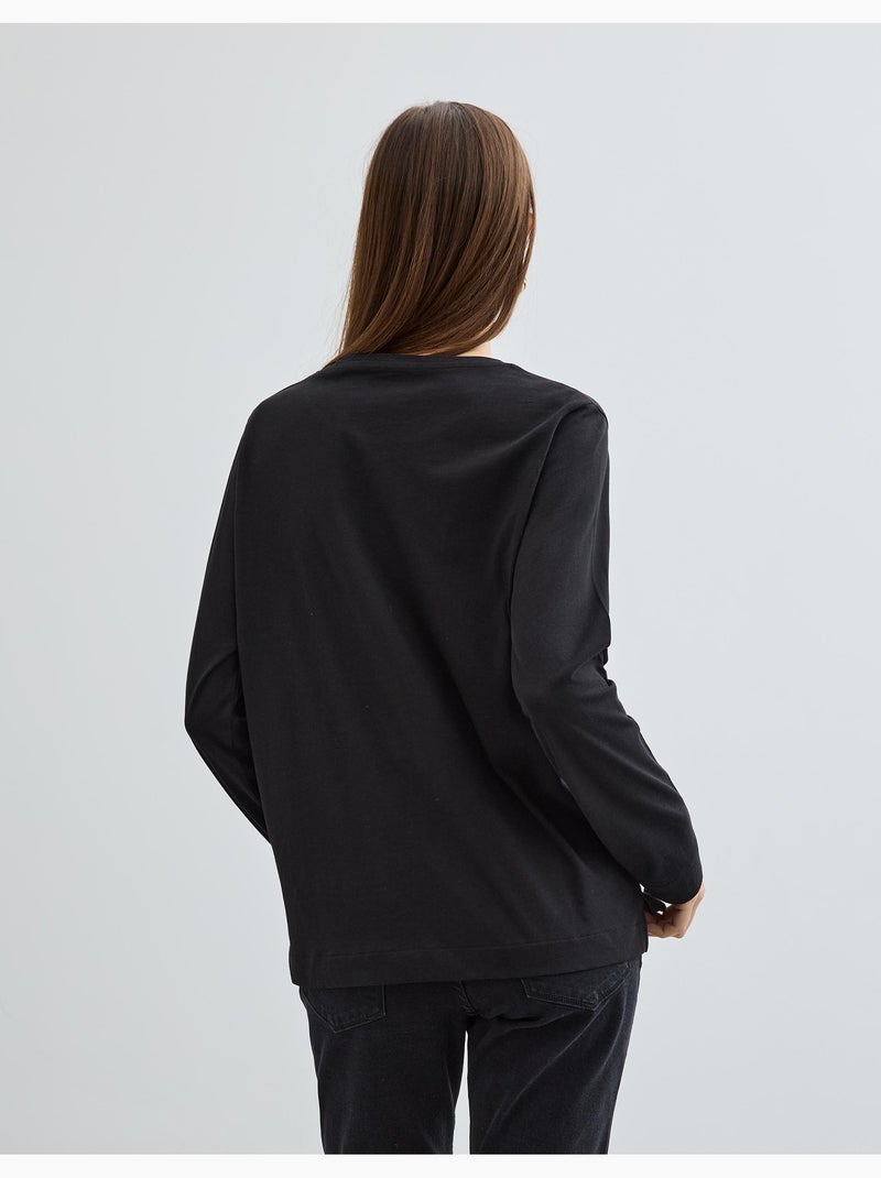 Camiseta de manga larga, MO Fashion Negro - Kiabi