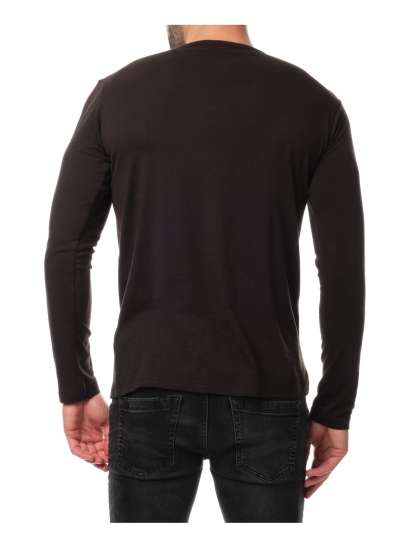 Camiseta de manga larga Negro - Kiabi