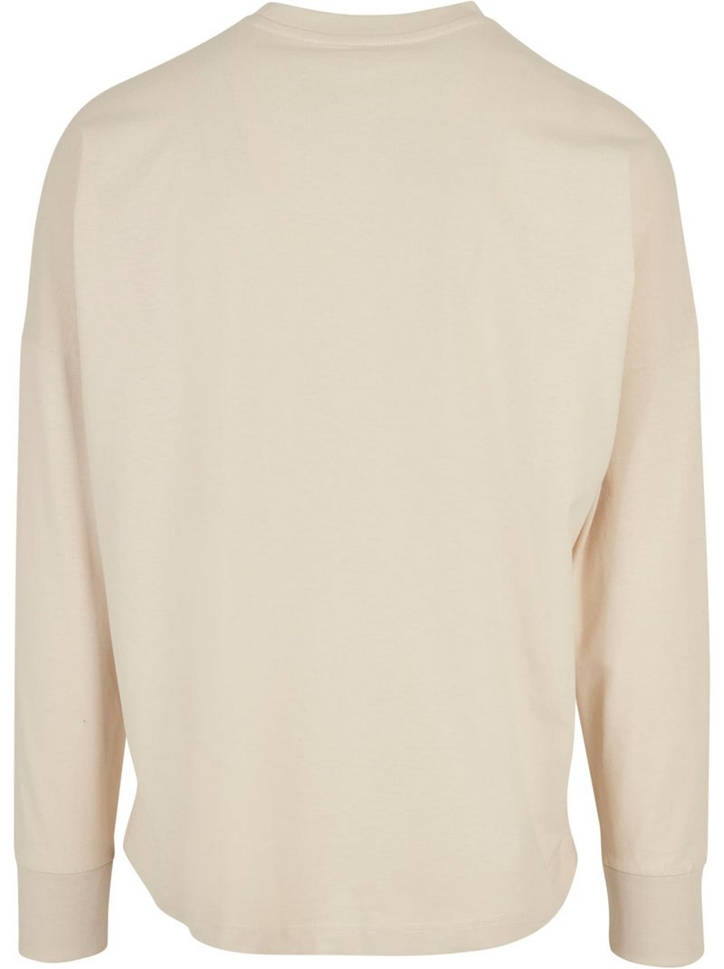 Camiseta de manga larga para hombre - build your brand Beige - Kiabi