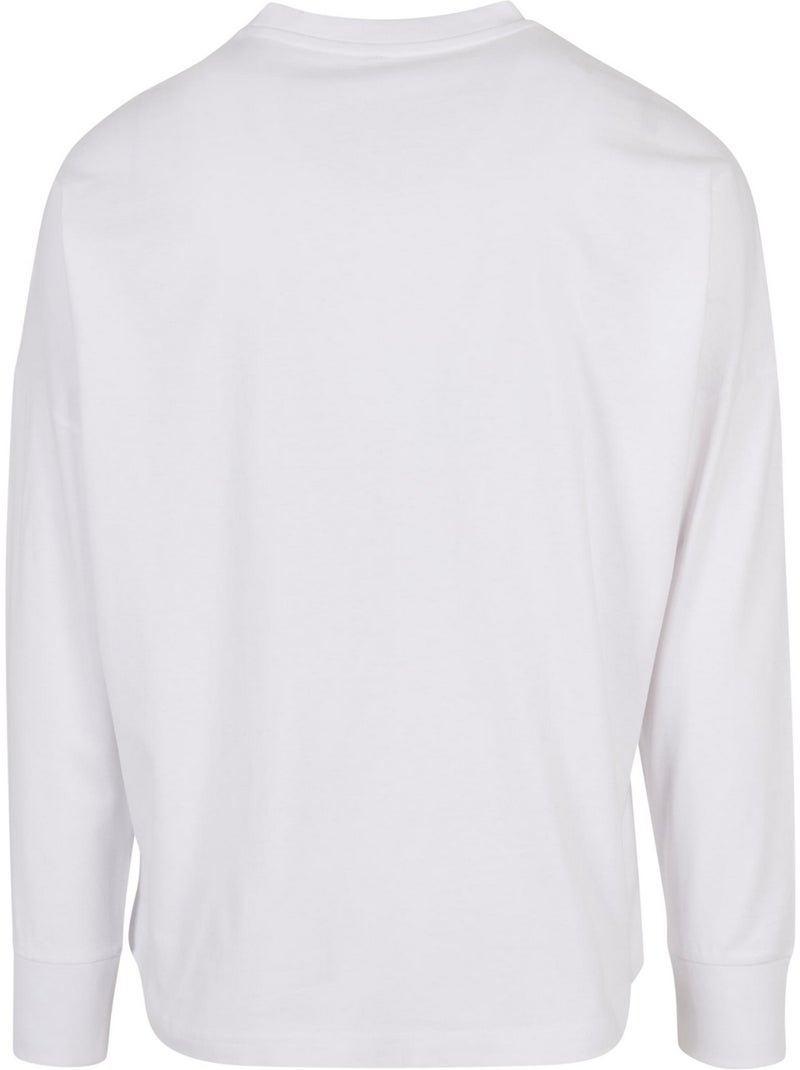 Camiseta de manga larga para hombre - build your brand Blanco - Kiabi