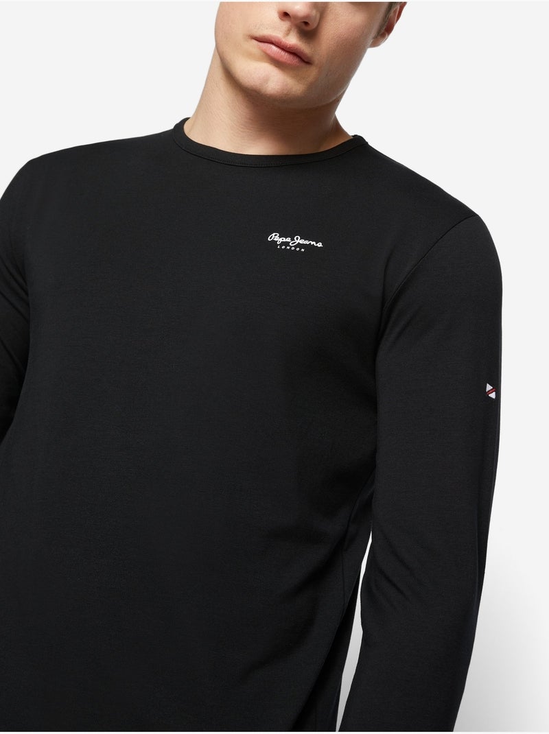 Camiseta de Manga Larga para Hombre Pepe Jeans Negro - Kiabi