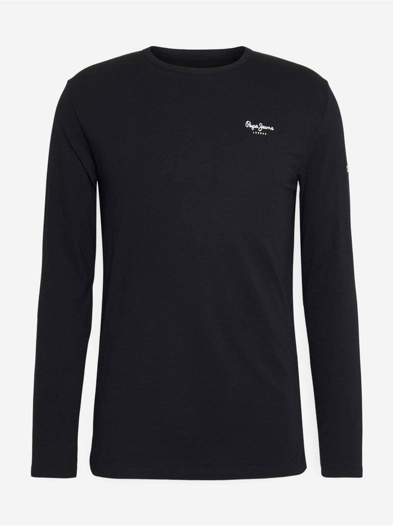 Camiseta de Manga Larga para Hombre Pepe Jeans Negro - Kiabi