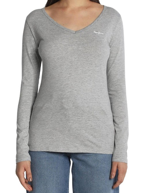 Camiseta de manga larga para mujer - pepe jeans - Kiabi Camiseta de manga larga para mujer - pepe jeans - Kiabi
