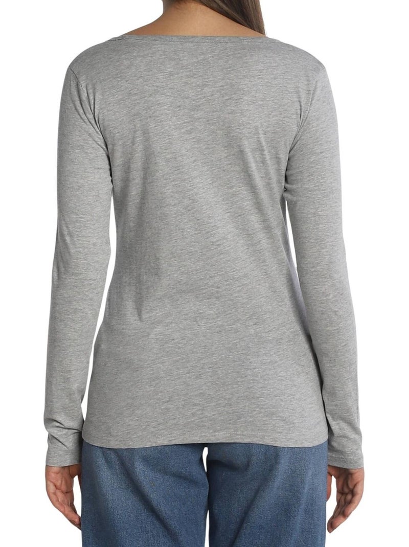 Camiseta de manga larga para mujer - pepe jeans Gris - Kiabi