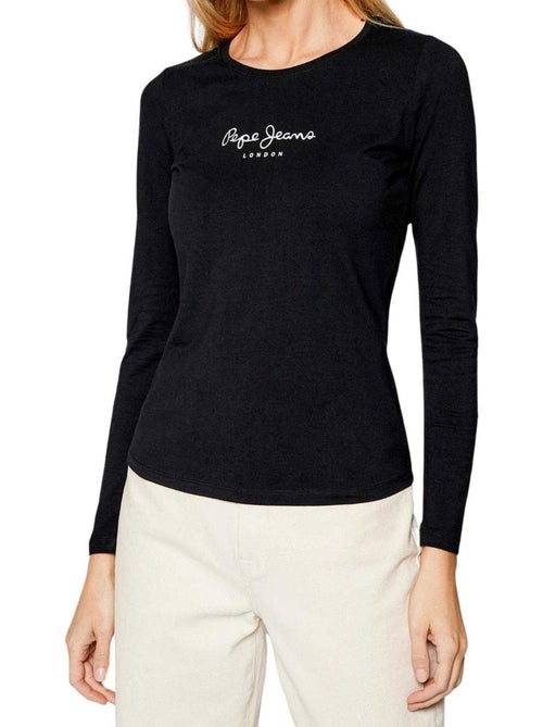 Camiseta de manga larga para mujer - pepe jeans - Kiabi Camiseta de manga larga para mujer - pepe jeans - Kiabi