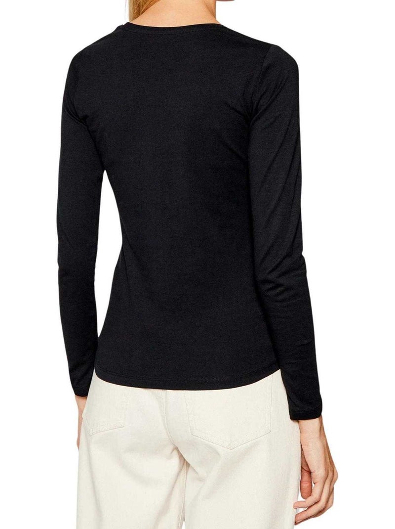 Camiseta de manga larga para mujer - pepe jeans Negro - Kiabi