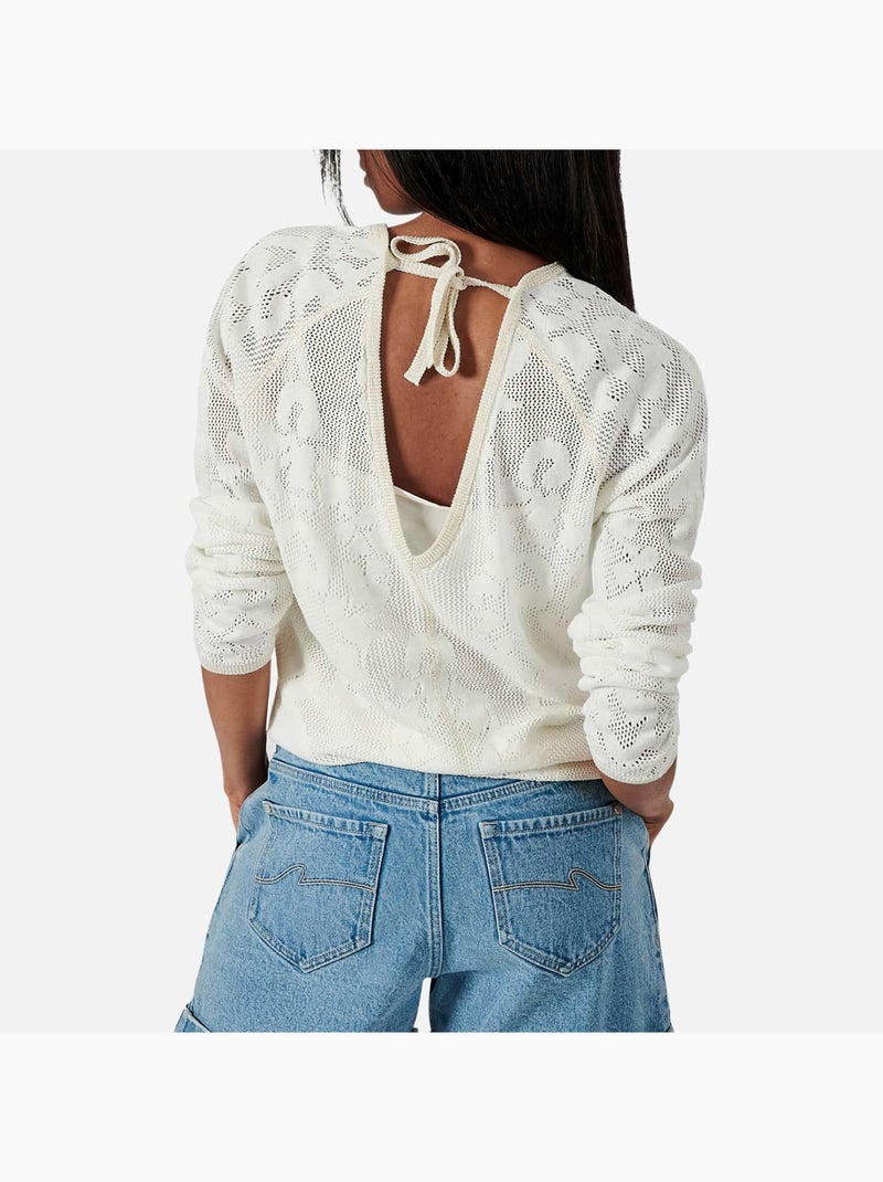 Camiseta de Manga Larga para Mujer Kaporal Blanco - Kiabi