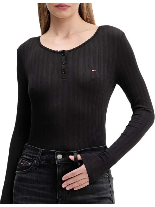 Camiseta de Manga Larga para Mujer Tommy Hilfiger - Kiabi Camiseta de Manga Larga para Mujer Tommy Hilfiger - Kiabi
