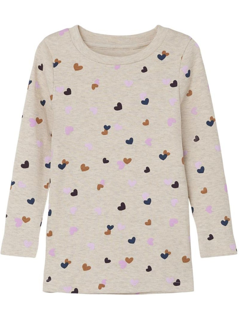 Camiseta de Manga Larga para Niña Name it Beige - Kiabi