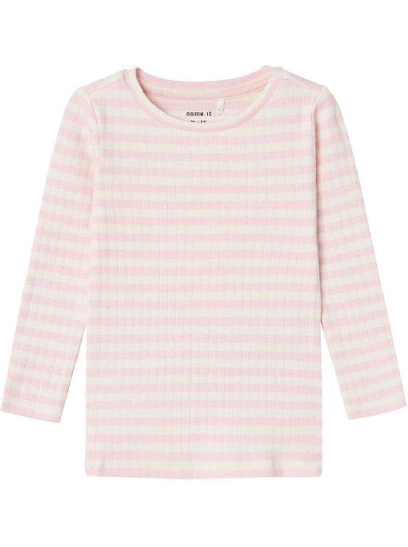 Camiseta de Manga Larga para Niña Name It Blanco - Kiabi