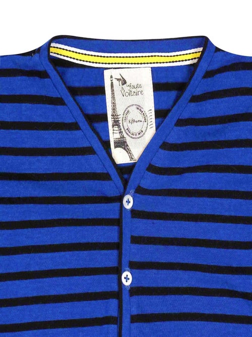 Camiseta de manga larga para niño | Rayas azules | ELVIS - Kiabi