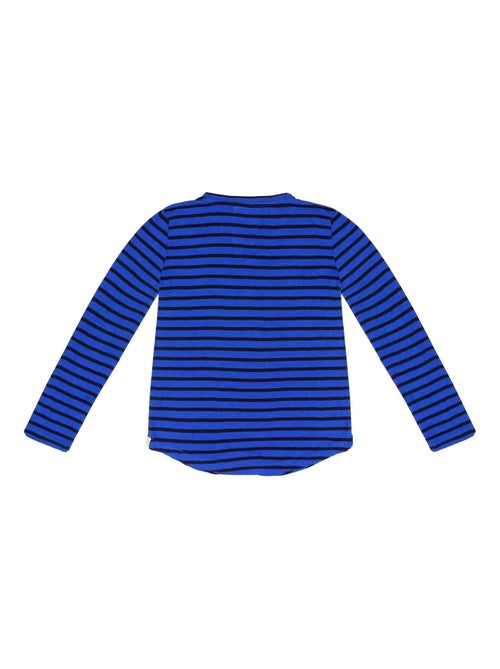Camiseta de manga larga para niño | Rayas azules | ELVIS - Kiabi