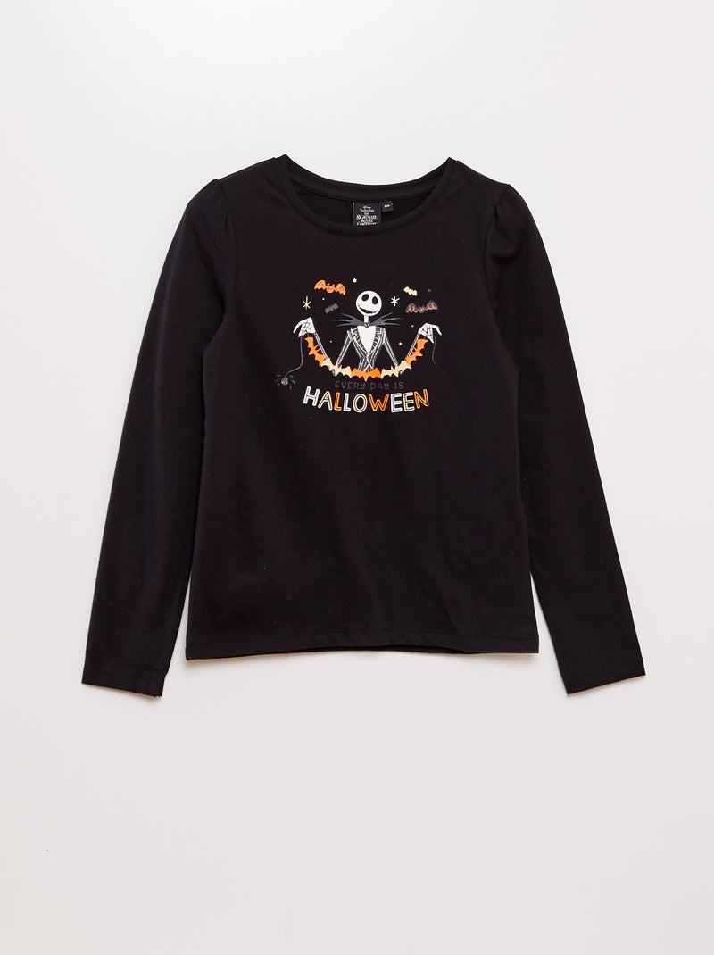 Camiseta de manga larga 'Pesadilla antes de Navidad' 'Disney' - Halloween NEGRO - Kiabi