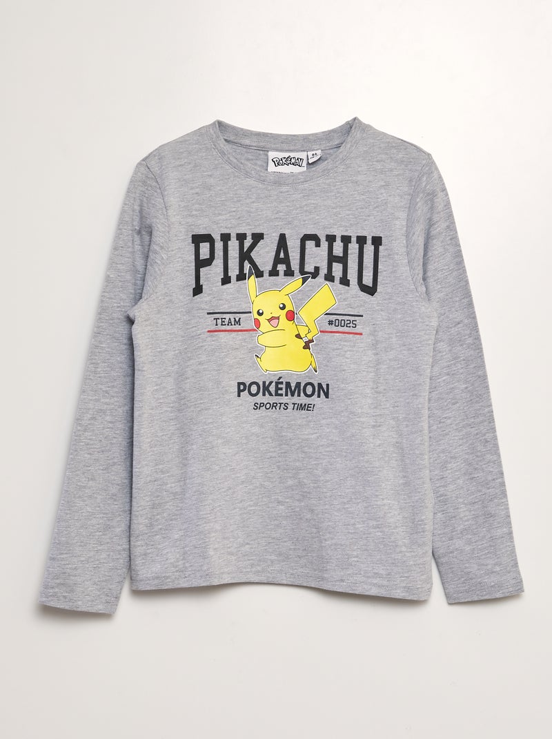 Camiseta de manga larga 'Pokémon' GRIS - Kiabi