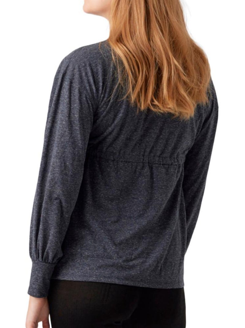 Camiseta de Manga Larga Premamá Mamalicious para Mujer Azul marino - Kiabi