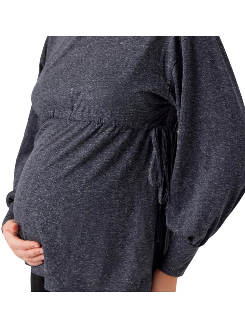 Camiseta de Manga Larga Premamá Mamalicious para Mujer Azul marino - Kiabi