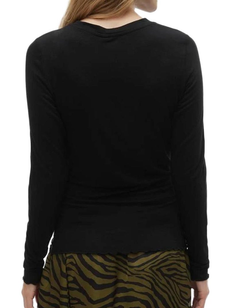 Camiseta de Manga Larga Premamá Vero Moda para Mujer Negro - Kiabi