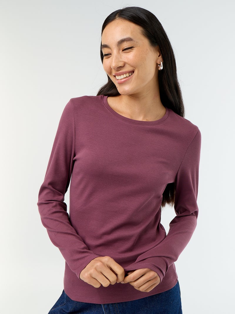 Camiseta de manga larga Purpura - Kiabi