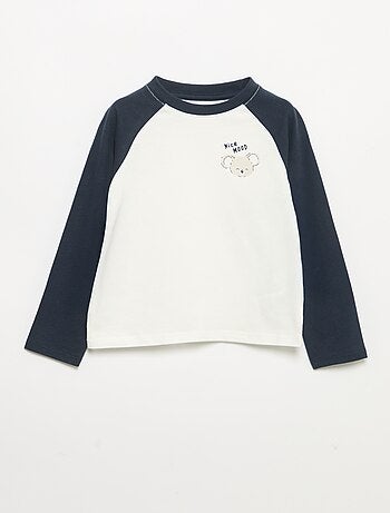 Camiseta de manga larga raglán