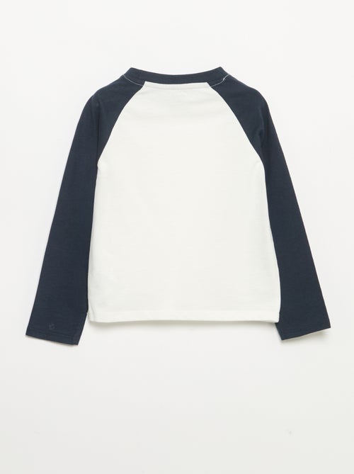 Camiseta de manga larga raglán - Kiabi