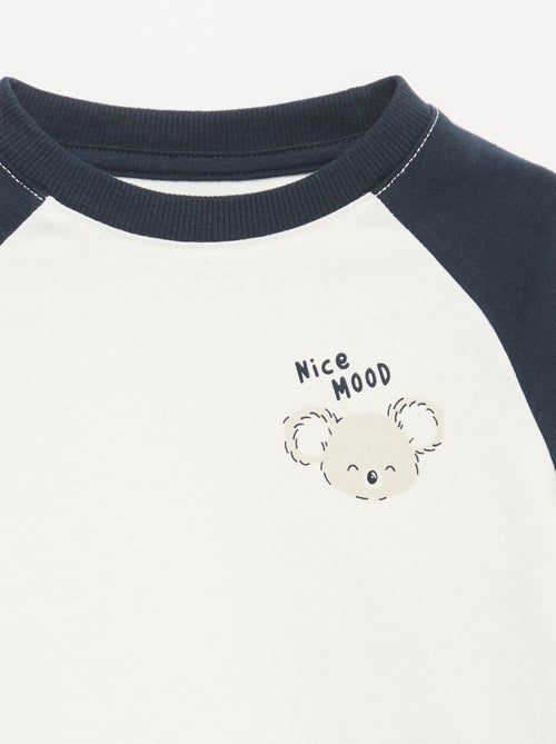 Camiseta de manga larga raglán - Kiabi