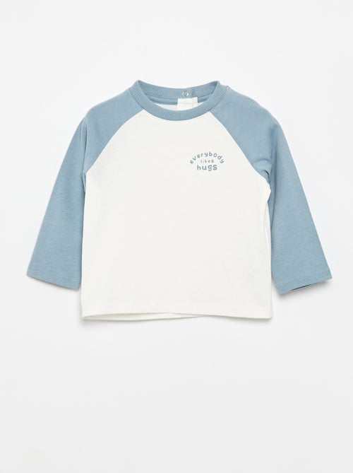 Camiseta de manga larga raglán - Kiabi