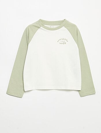 Camiseta de manga larga raglán