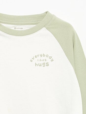 Camiseta de manga larga raglán