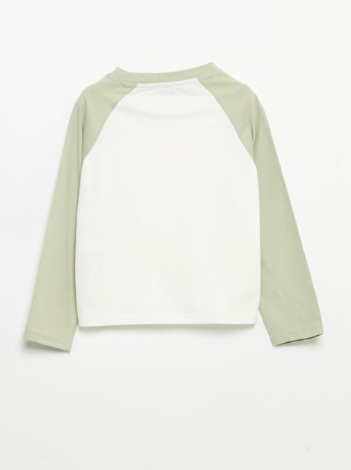Camiseta de manga larga raglán - Kiabi Camiseta de manga larga raglán - Kiabi