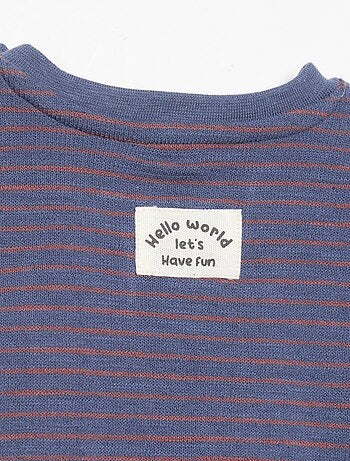 Camiseta de manga larga rayada