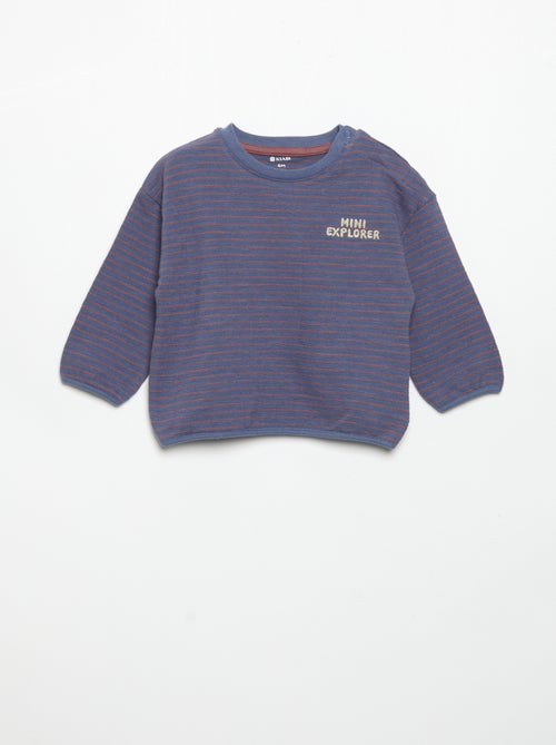 Camiseta de manga larga rayada - Kiabi