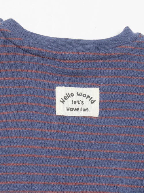 Camiseta de manga larga rayada - Kiabi