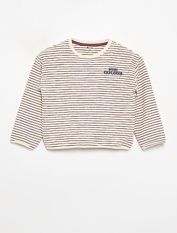 Camiseta de manga larga rayada