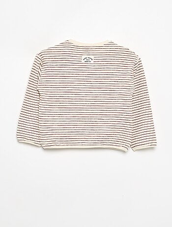 Camiseta de manga larga rayada