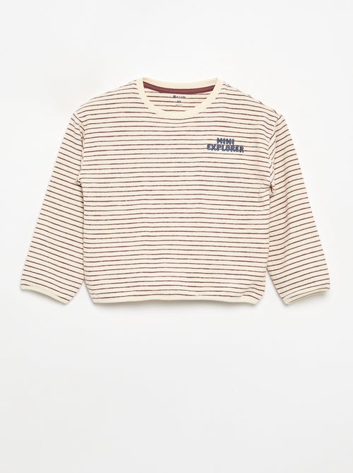 Camiseta de manga larga rayada - Kiabi