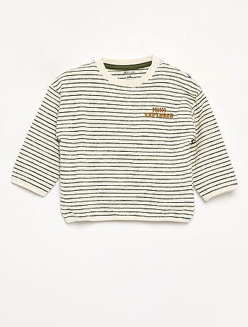 Camiseta de manga larga rayada