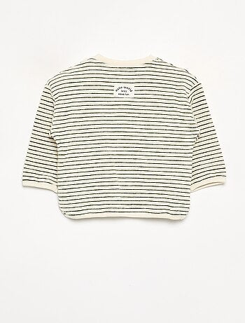 Camiseta de manga larga rayada