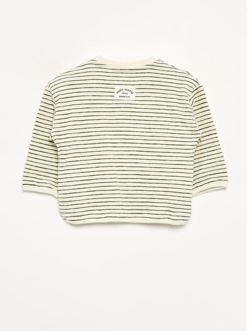 Camiseta de manga larga rayada - Kiabi